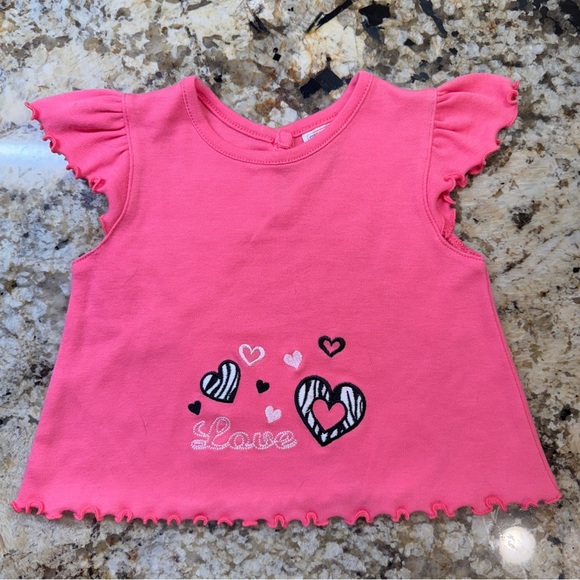 Pink Love Flutter Sleeve Top - Picture 2 of 6